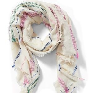 Old Navy Textured Fringe Scarf 32" x 72" Creme